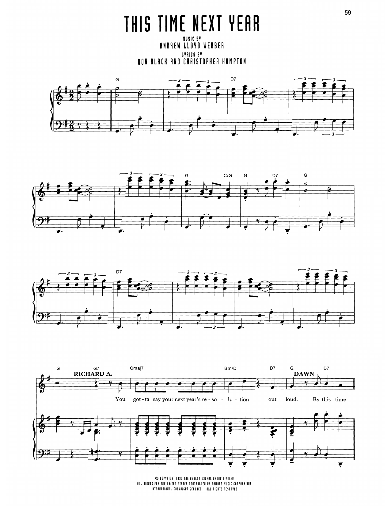 This Time Next Year (from Sunset Boulevard)