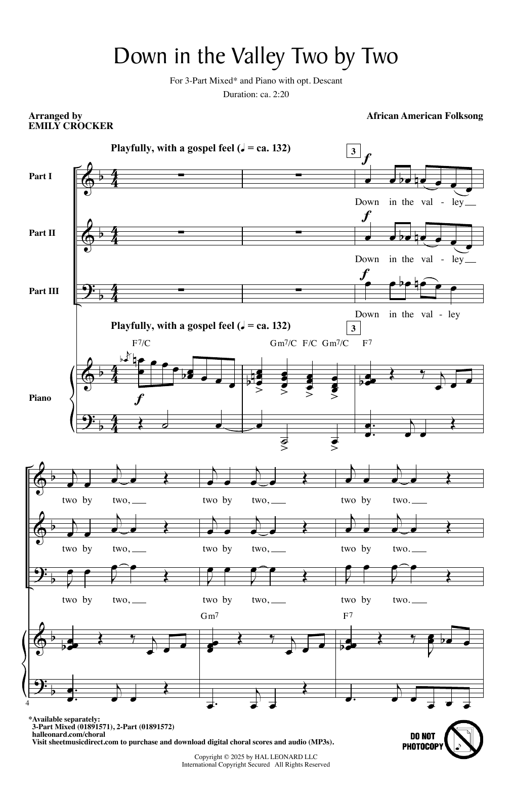 Down In The Valley Two By Two