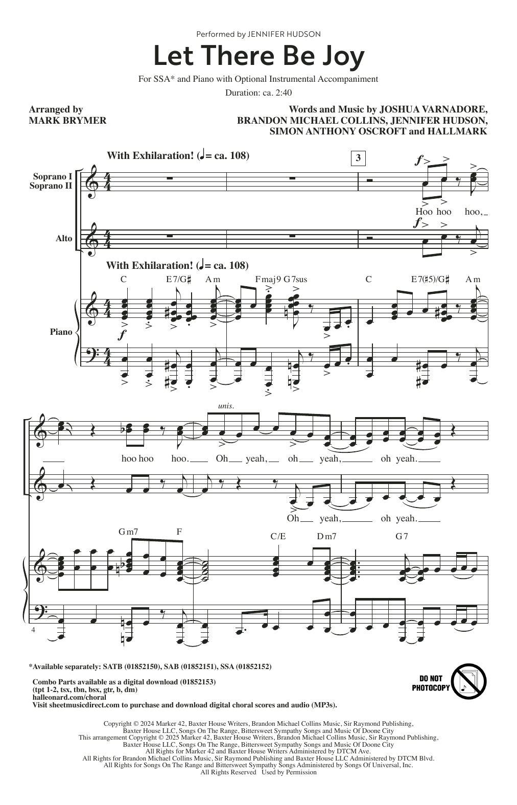 Let There Be Joy (arr. Mark Brymer)