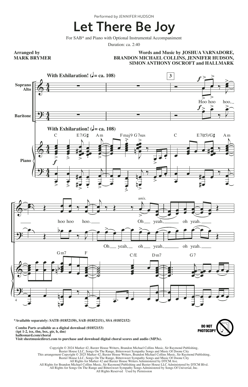 Let There Be Joy (arr. Mark Brymer)