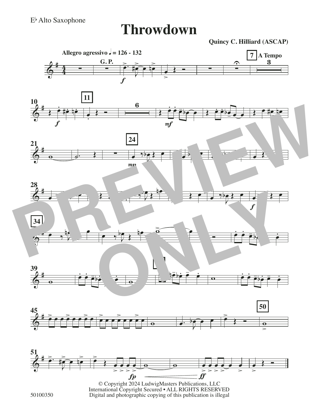 Throwdown - Alto Saxophone