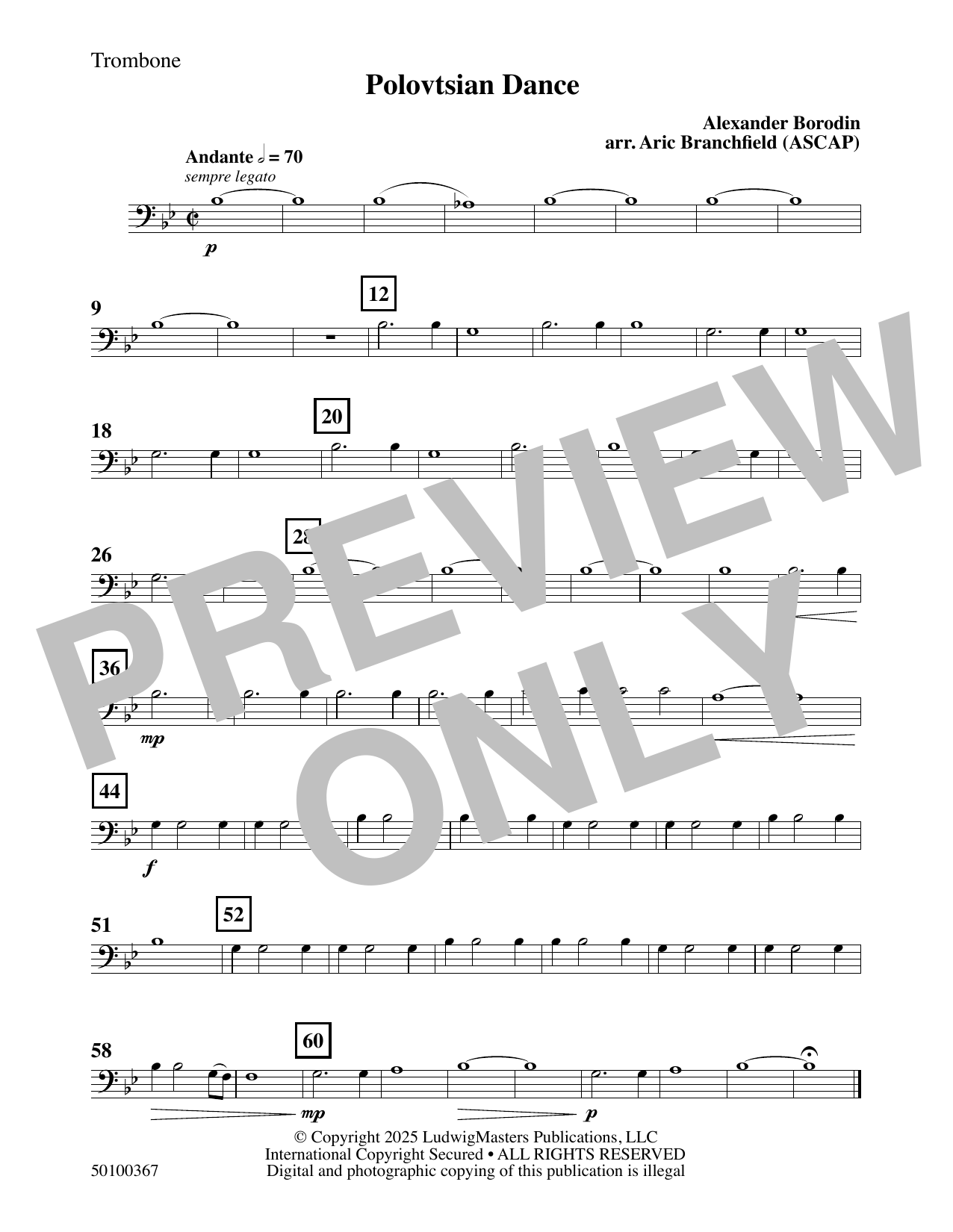 Polovtsian Dance (arr. Aric Branchfield) - Trombone