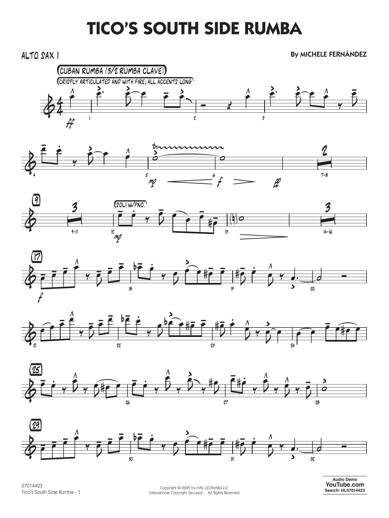 Tico's South Side Rumba - Alto Sax 1