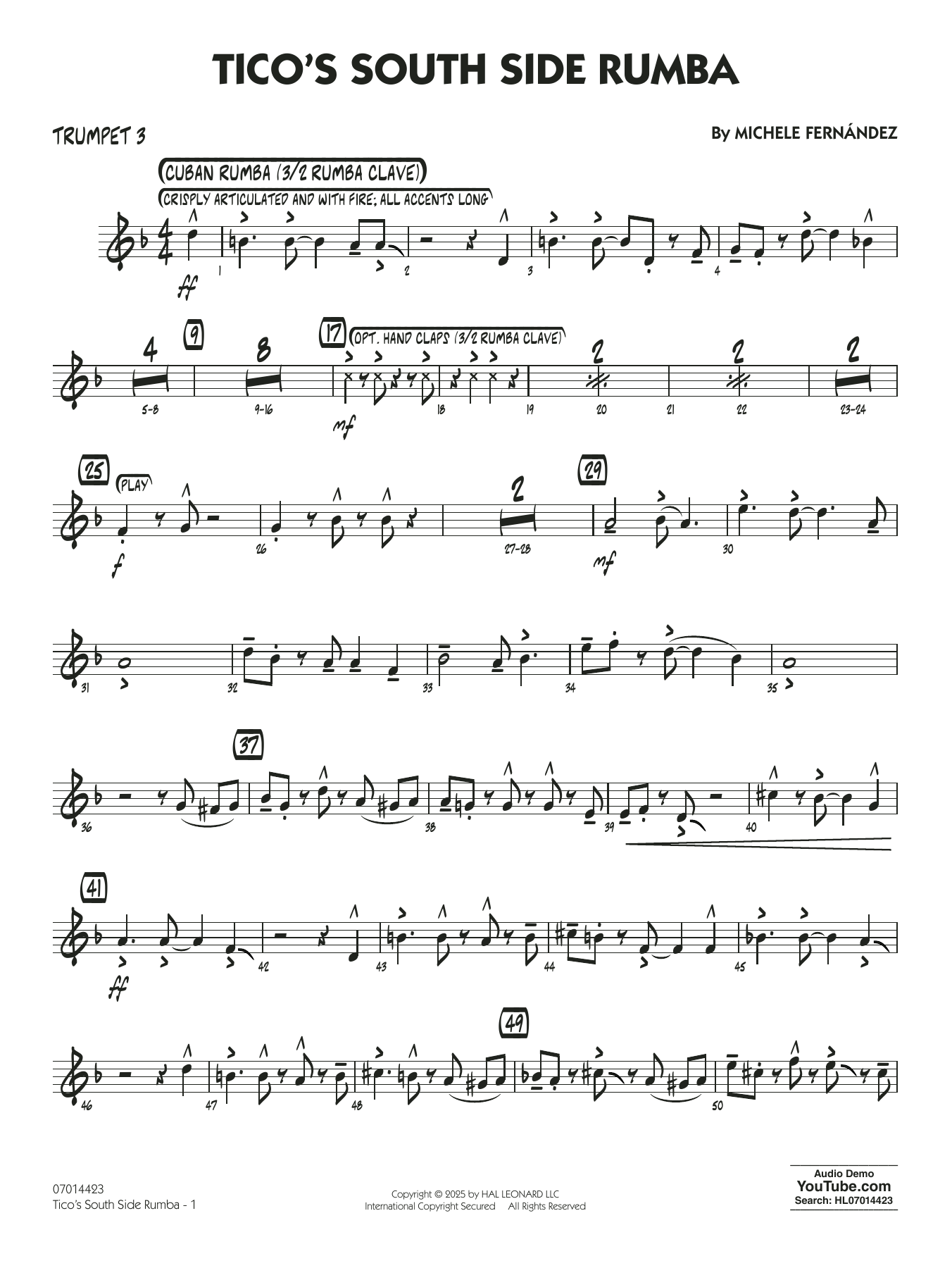 Tico's South Side Rumba - Trumpet 3