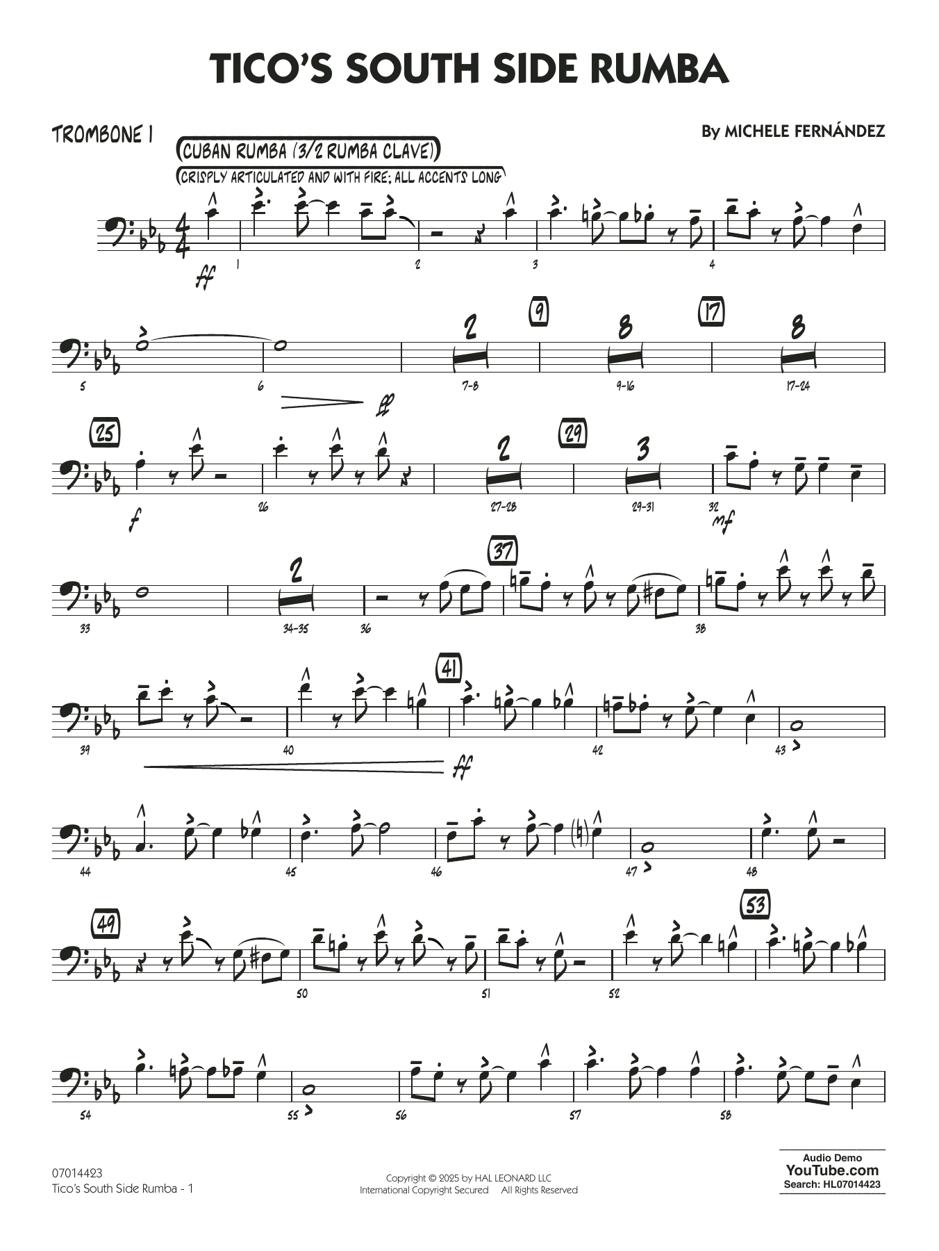 Tico's South Side Rumba - Trombone 1