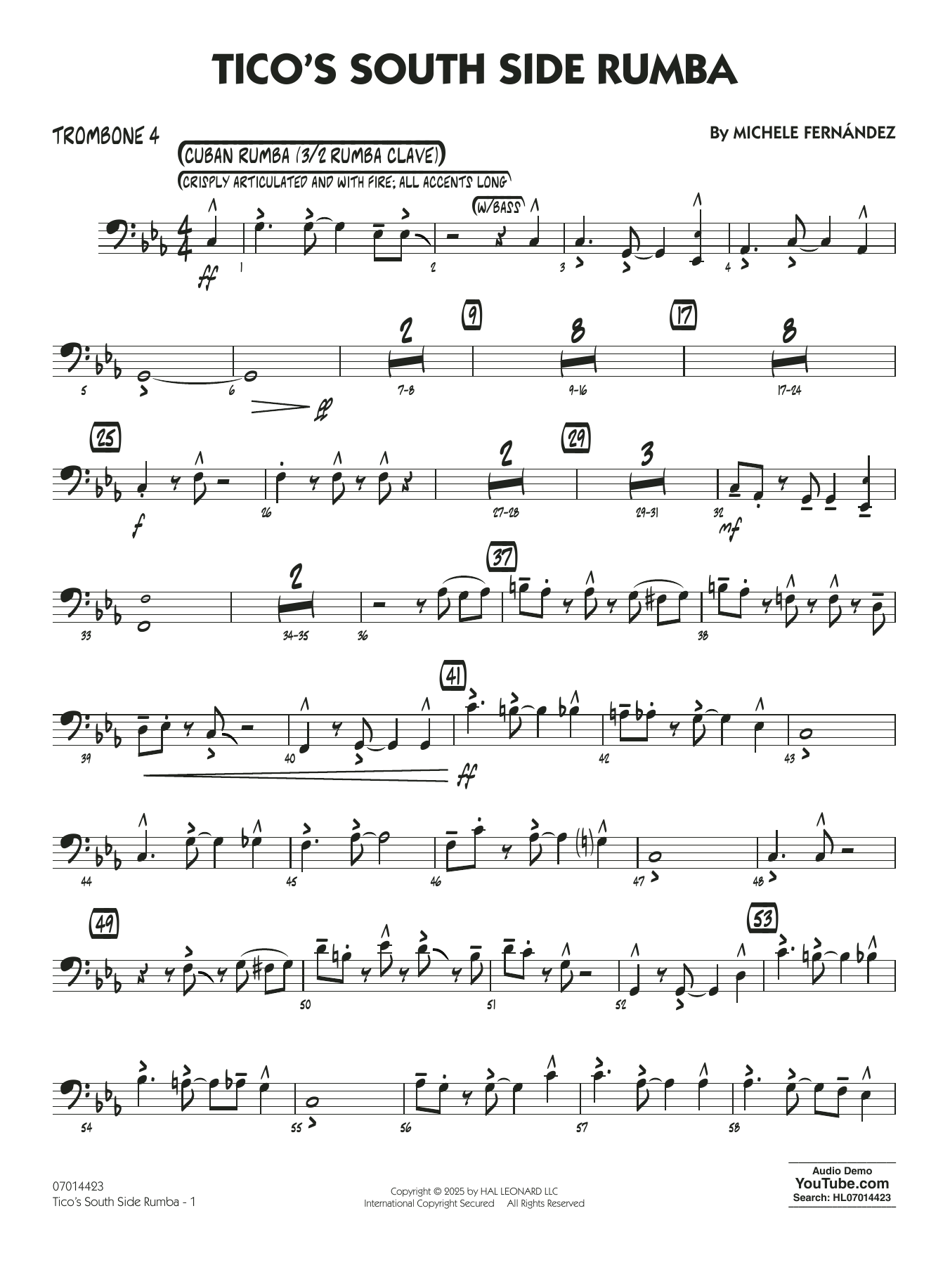 Tico's South Side Rumba - Trombone 4