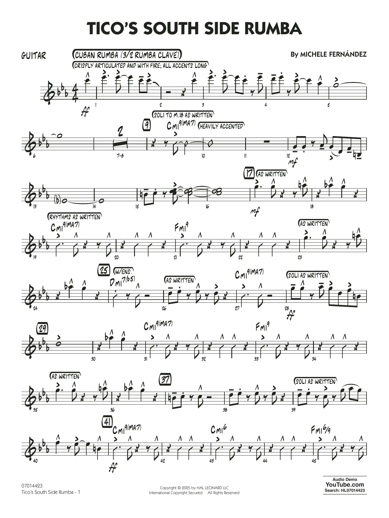 Tico's South Side Rumba - Guitar