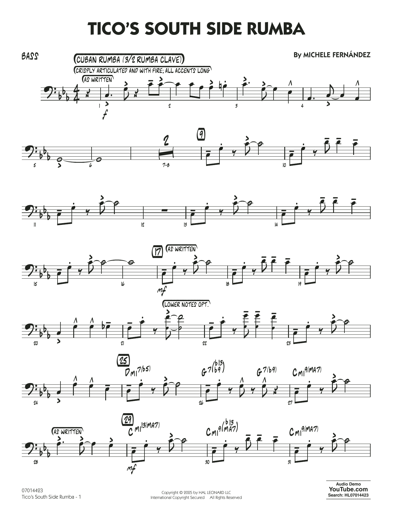 Tico's South Side Rumba - Bass