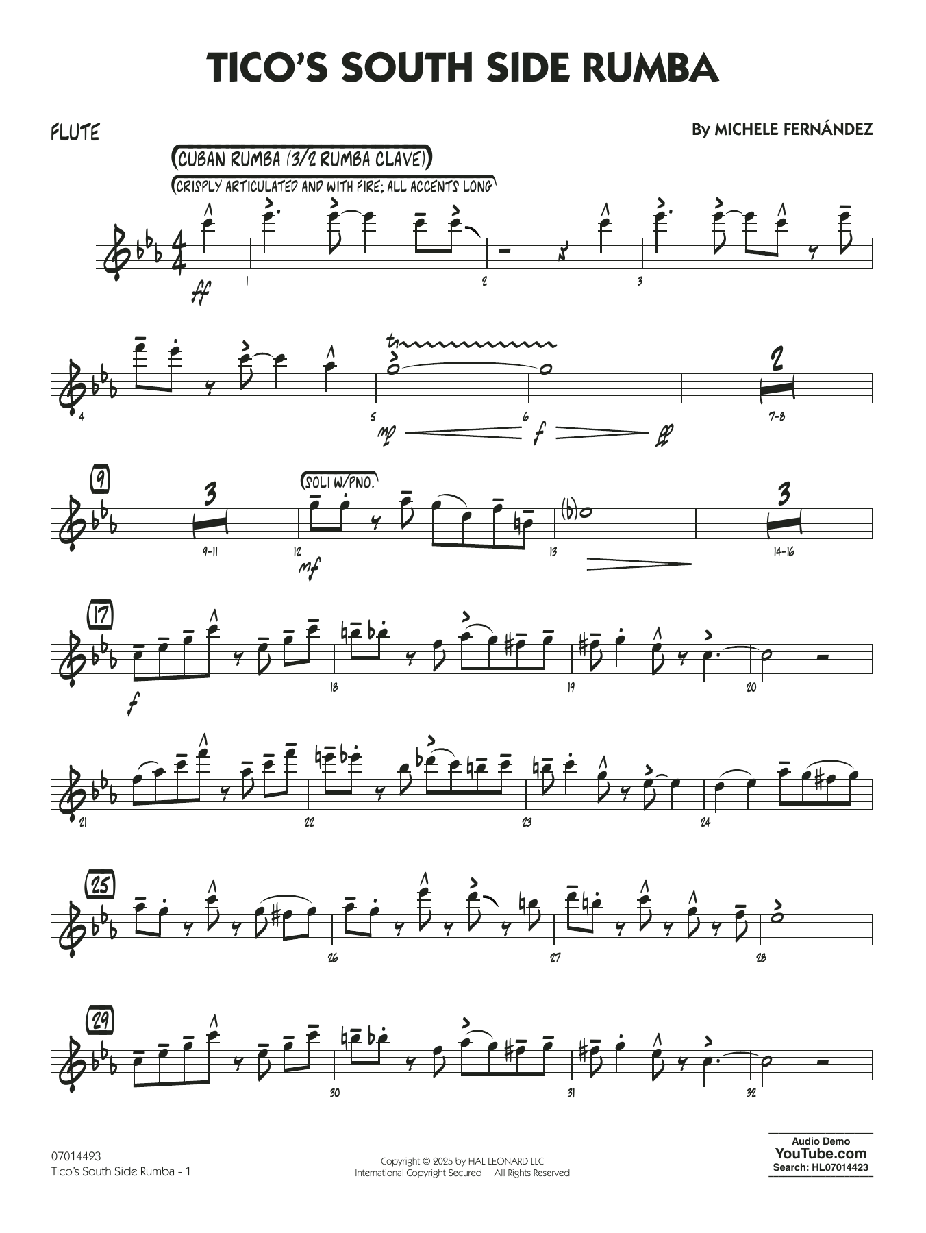 Tico's South Side Rumba - Flute