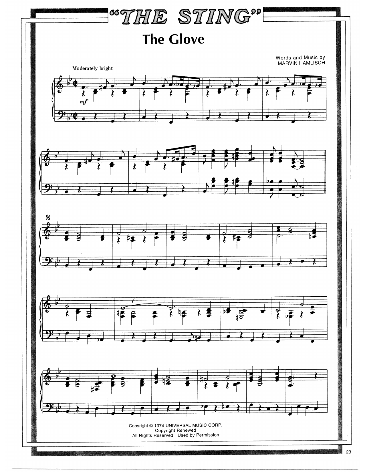 The Glove (from The Sting)