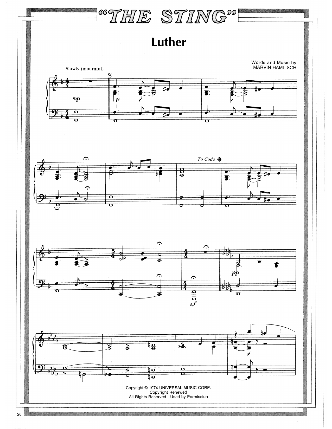 Luther (from The Sting)