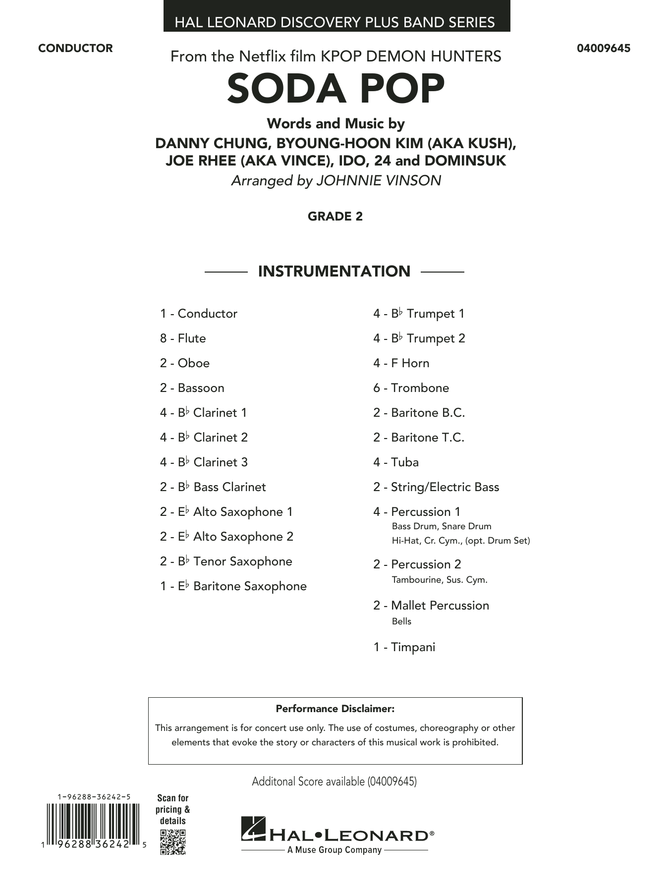 Soda Pop (from KPop Demon Hunters) (arr. Johnnie Vinson)