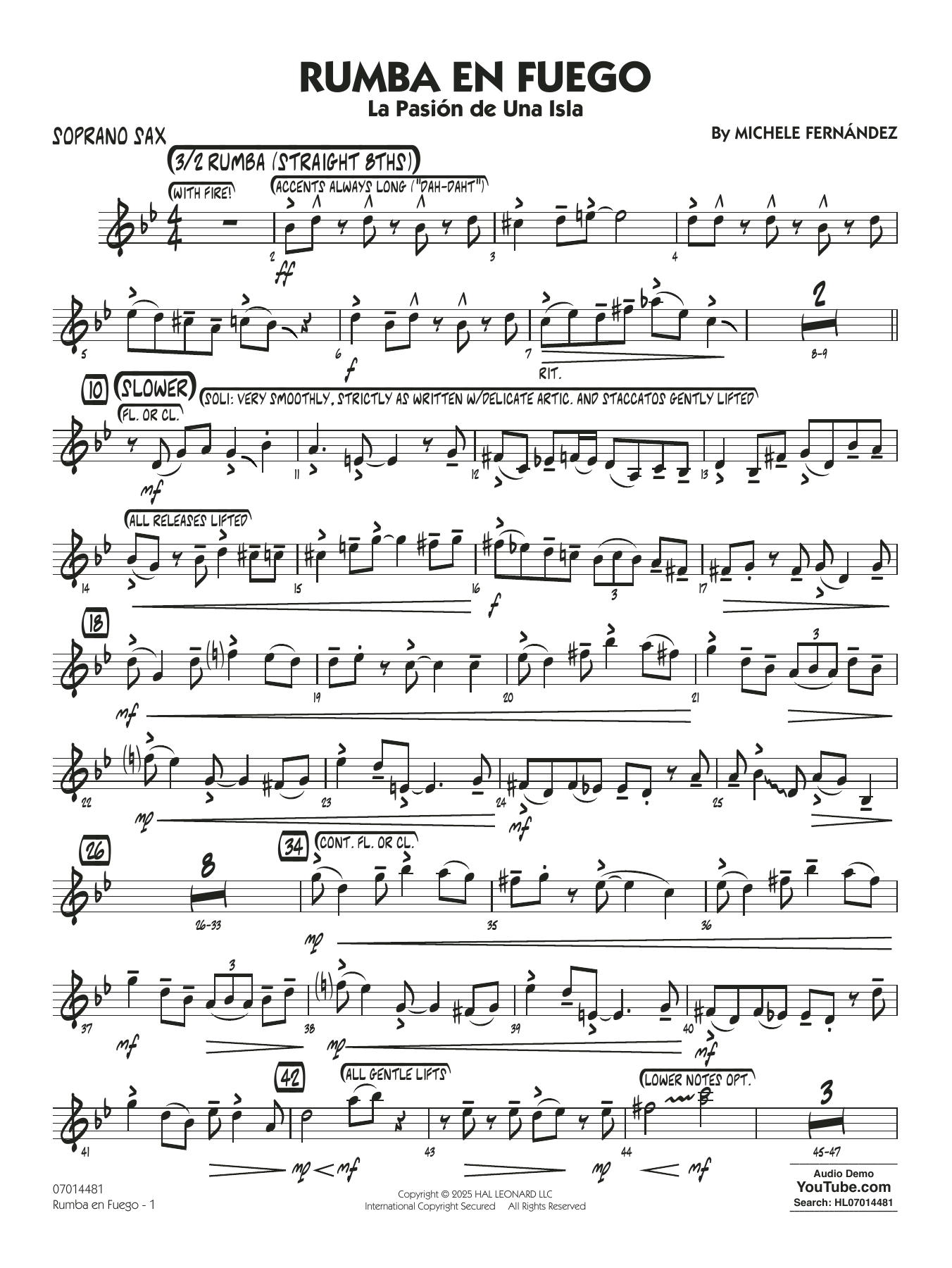 Rumba En Fuego - Soprano Sax