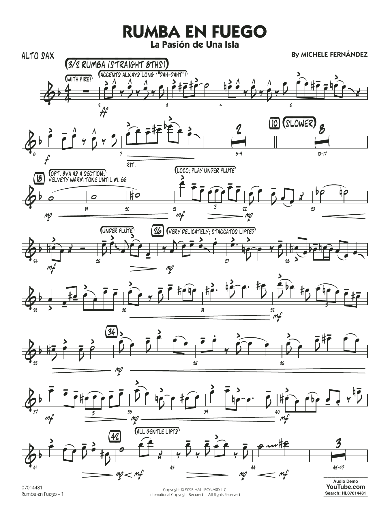 Rumba En Fuego - Alto Sax