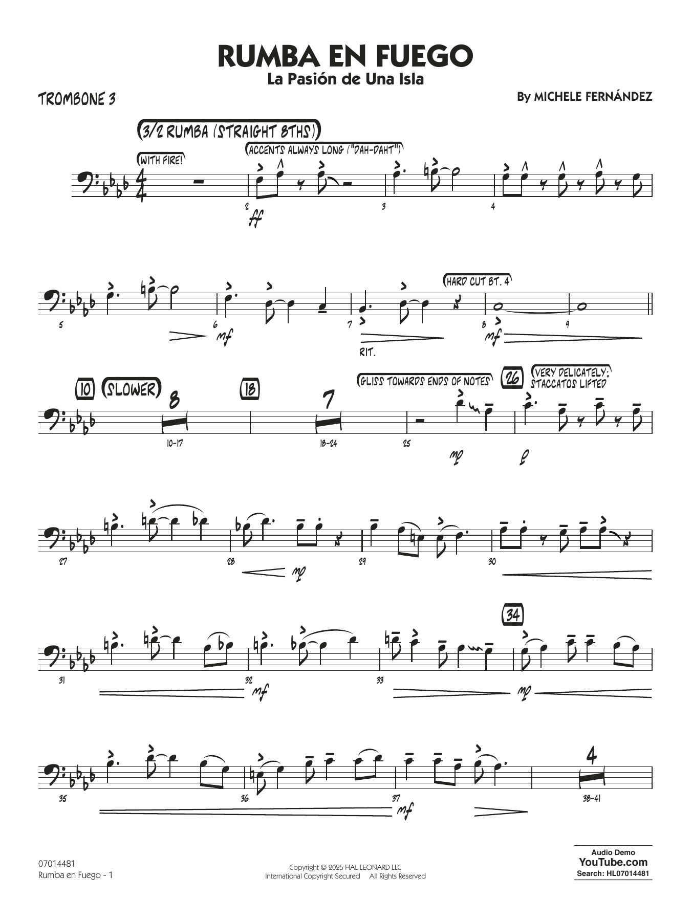 Rumba En Fuego - Trombone 3