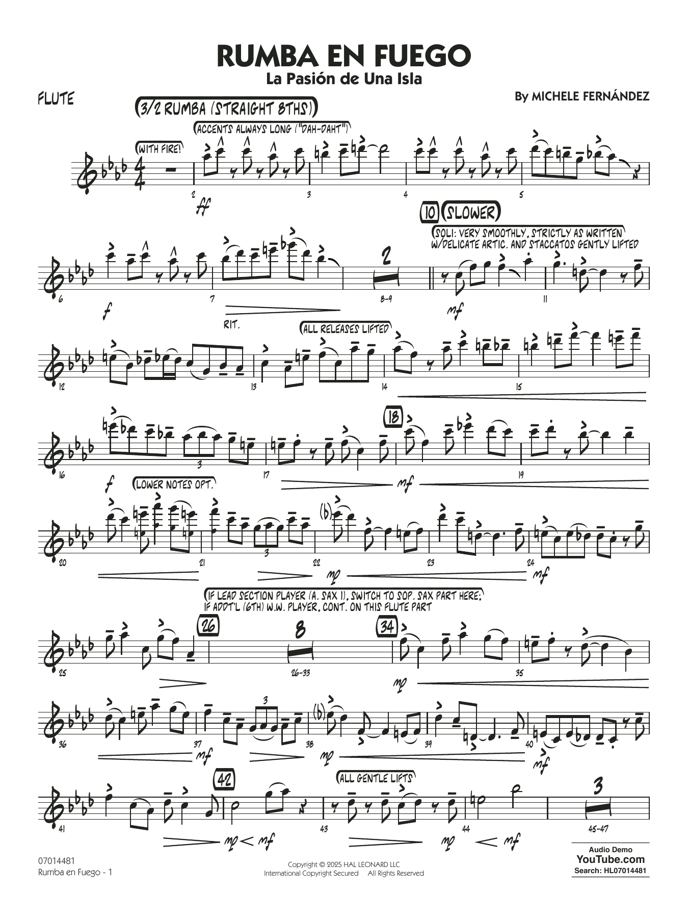 Rumba En Fuego - Flute