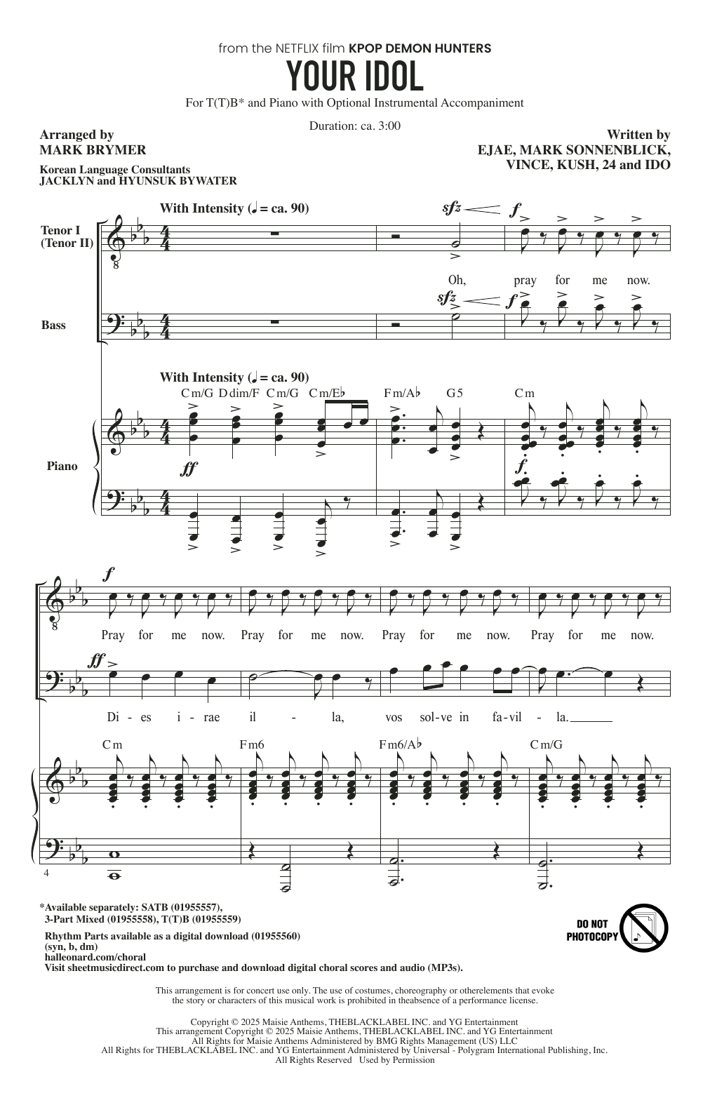 Your Idol (from KPop Demon Hunters) (arr. Mark Brymer)