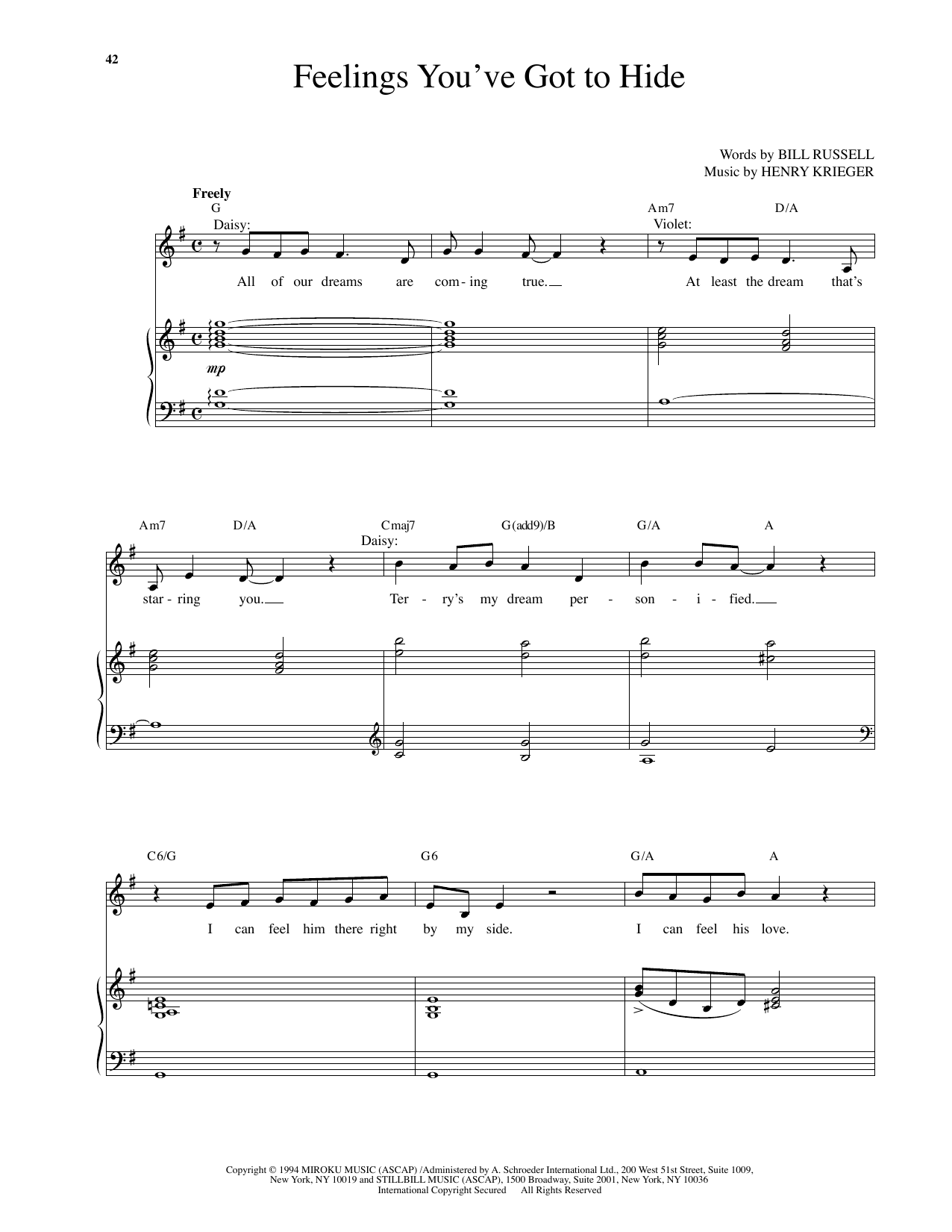 Feelings You've Got To Hide (from Side Show)