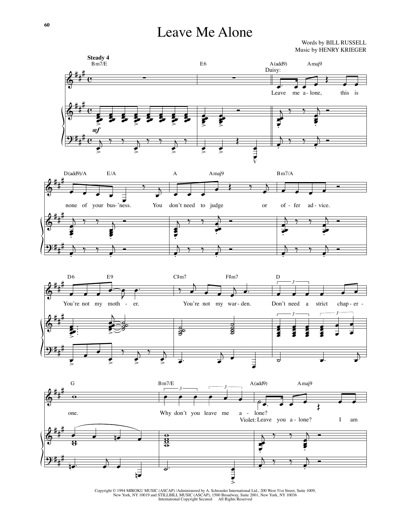 Leave Me Alone (from Side Show)