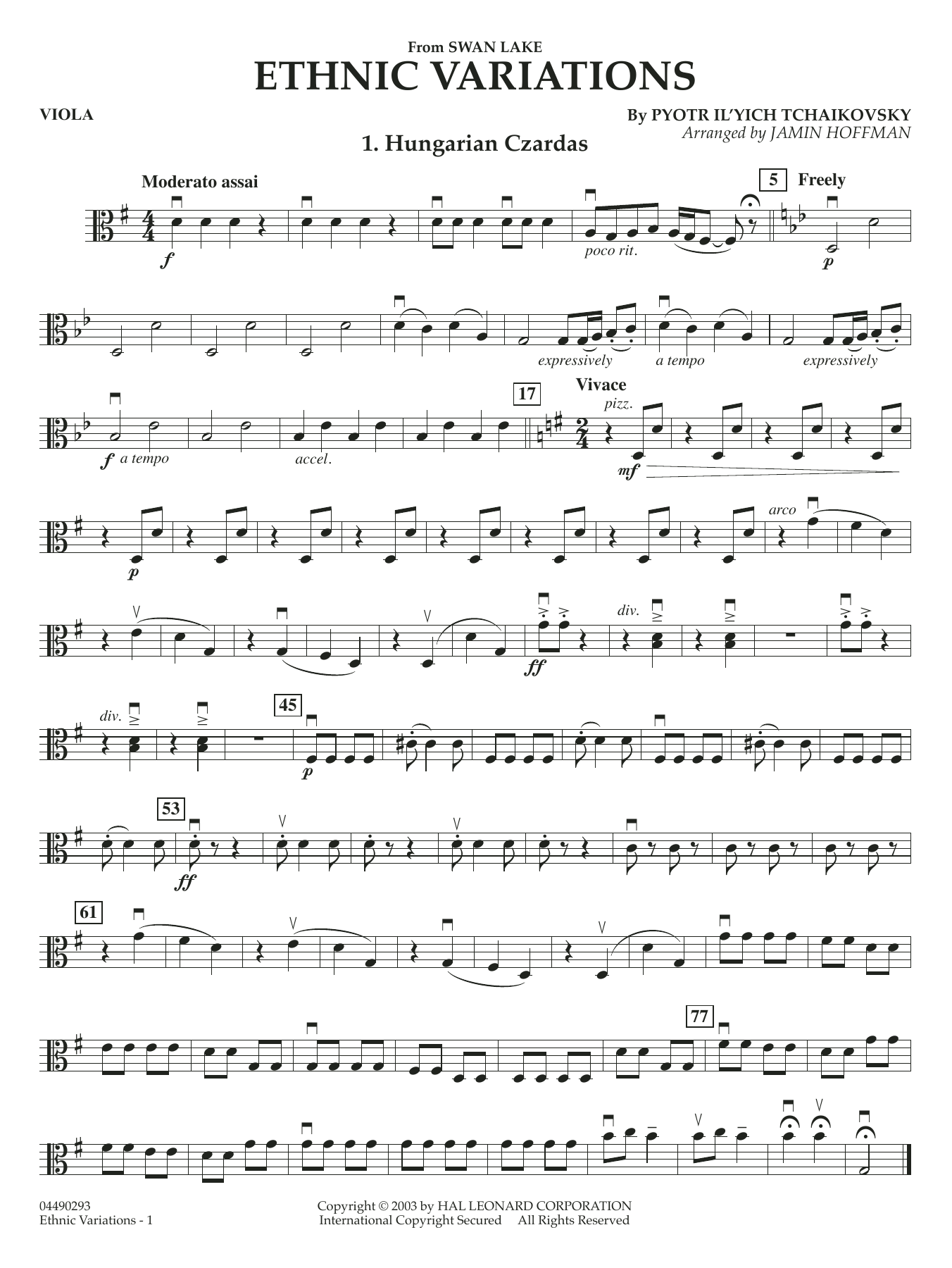 Ethnic Variations (arr. Jamin Hoffman) - Viola
