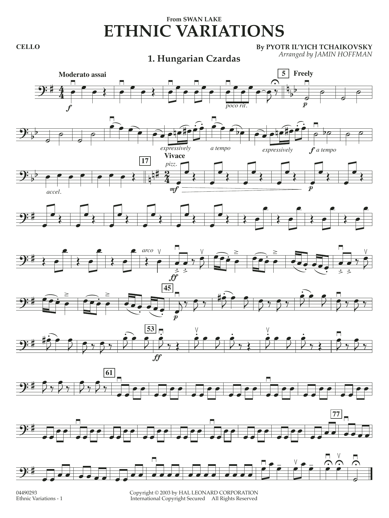 Ethnic Variations (arr. Jamin Hoffman) - Cello