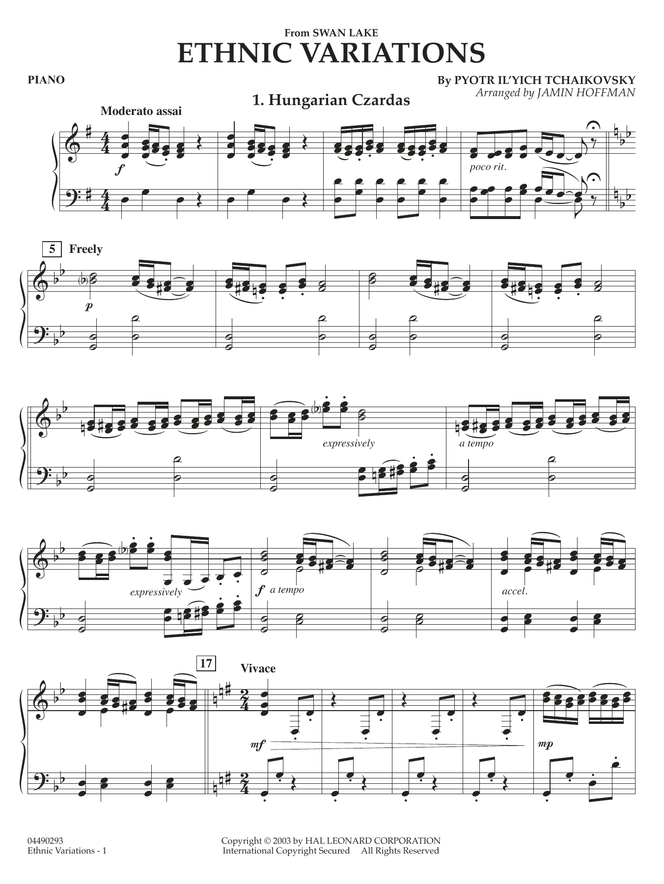Ethnic Variations (arr. Jamin Hoffman) - Piano