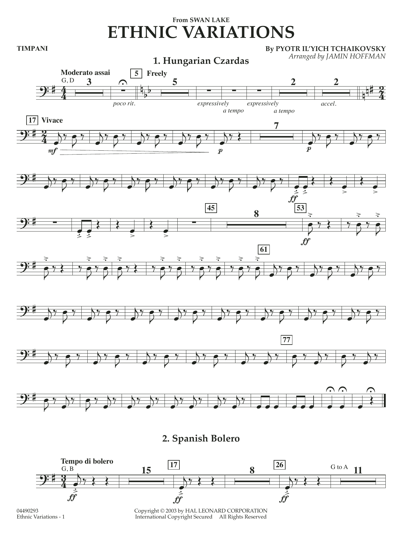 Ethnic Variations (arr. Jamin Hoffman) - Timpani