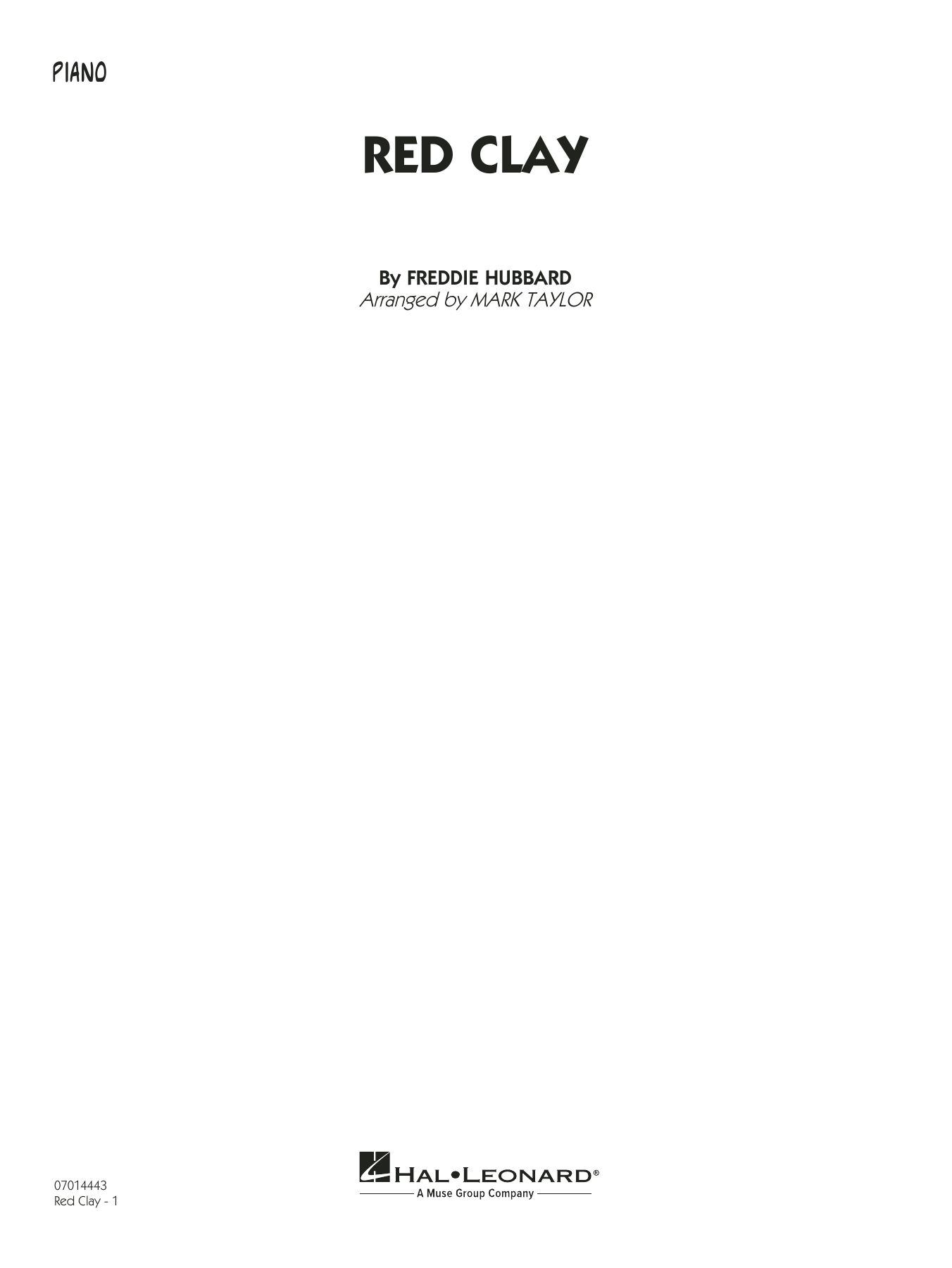 Red Clay (arr. Mark Taylor) - Piano