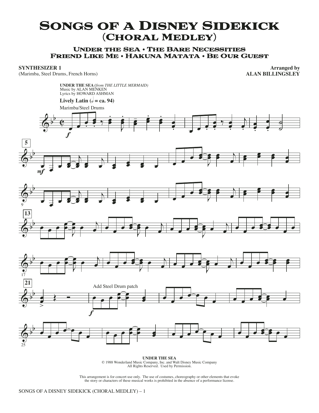 Songs of a Disney Sidekick (Choral Medley) - Synthesizer I