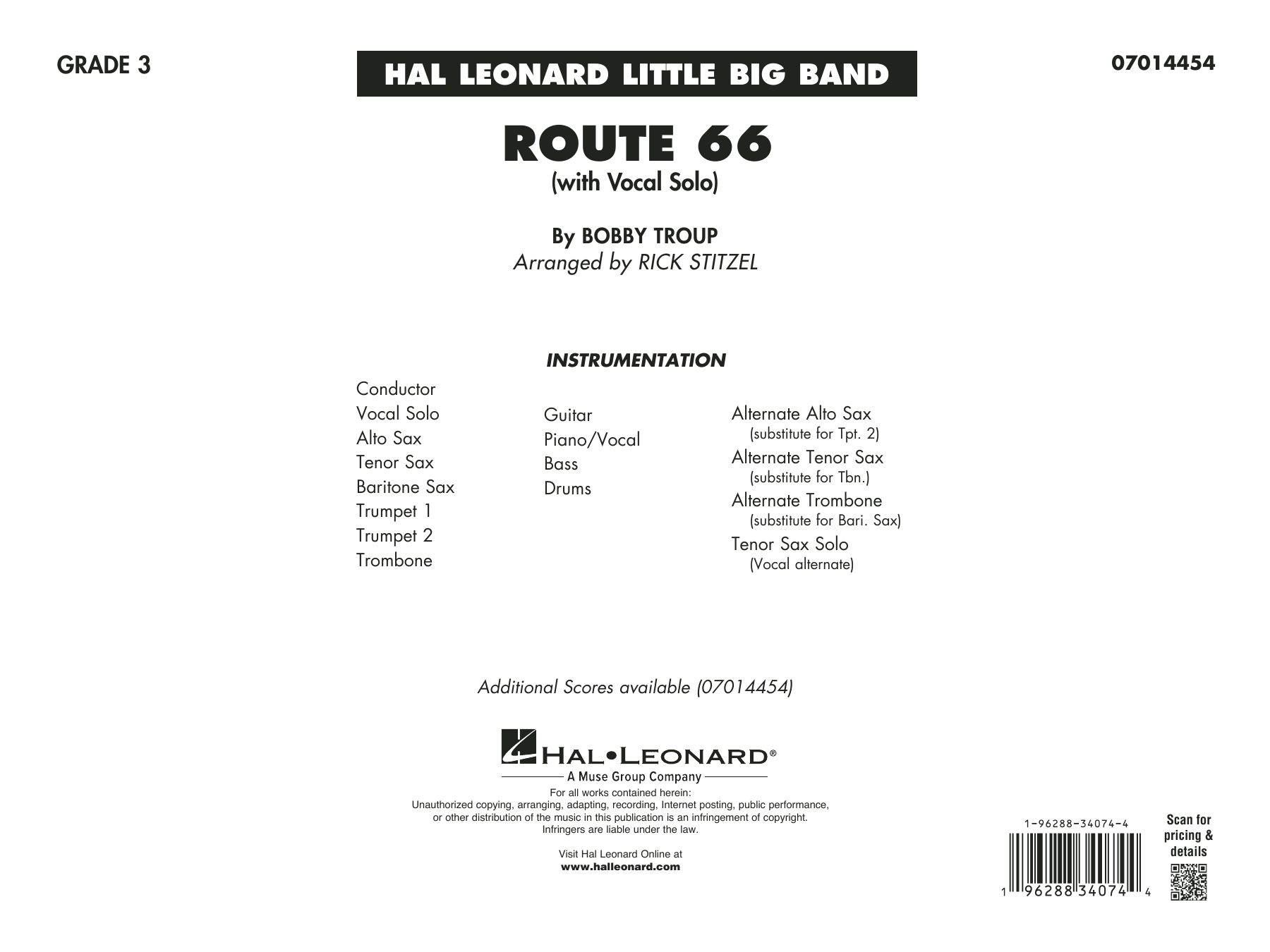 Route 66 (arr. Rick Stitzel) - Full Score