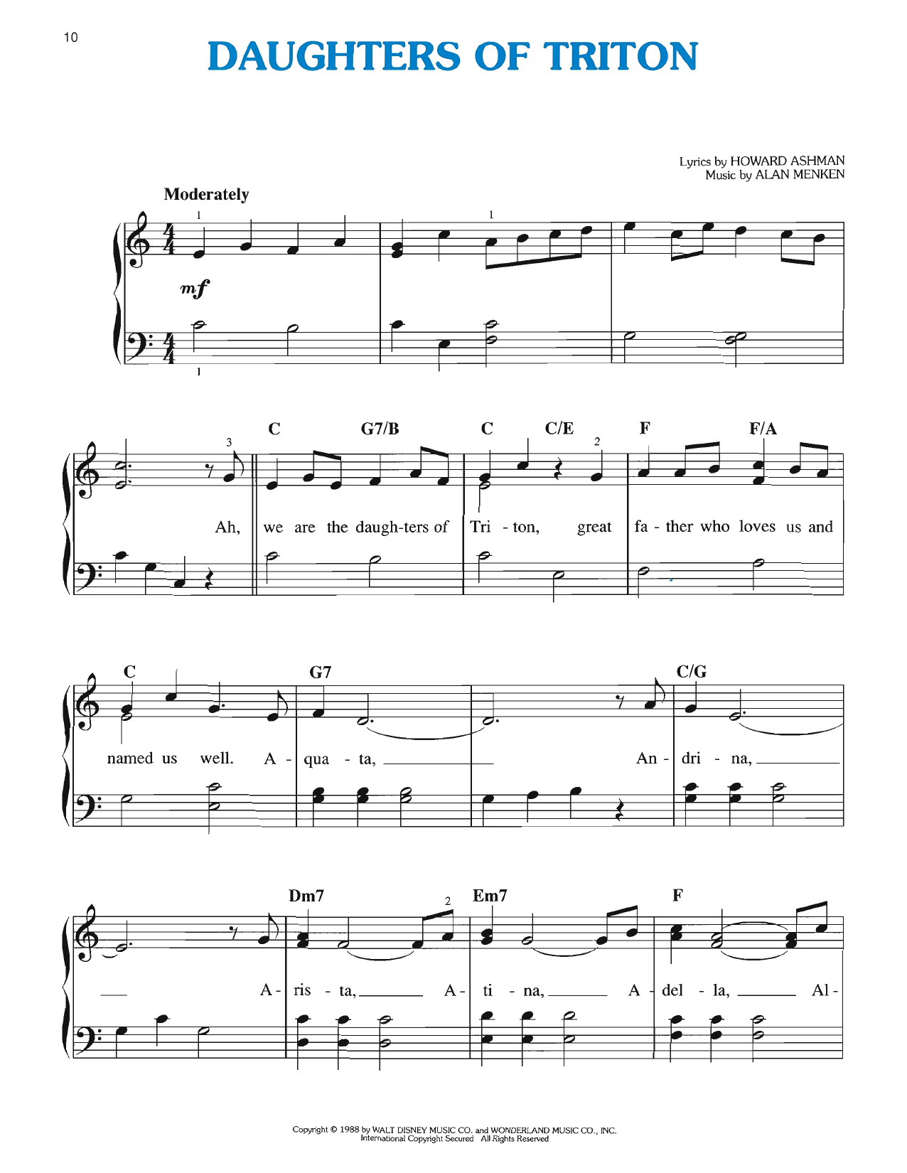 Daughters Of Triton (from The Little Mermaid: A Broadway Musical)