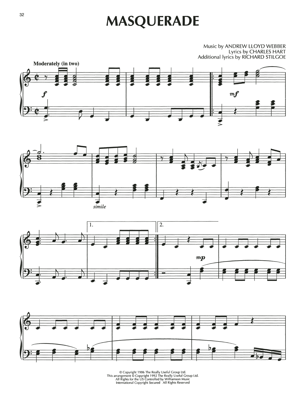 Masquerade (from The Phantom Of The Opera)