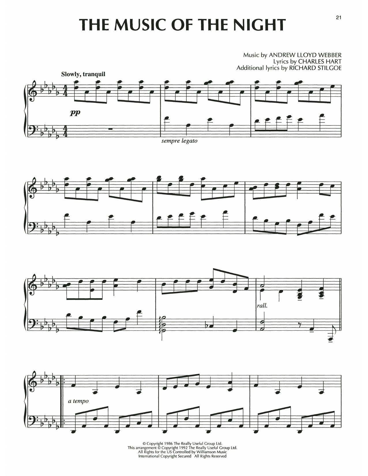 The Music Of The Night (from The Phantom Of The Opera)