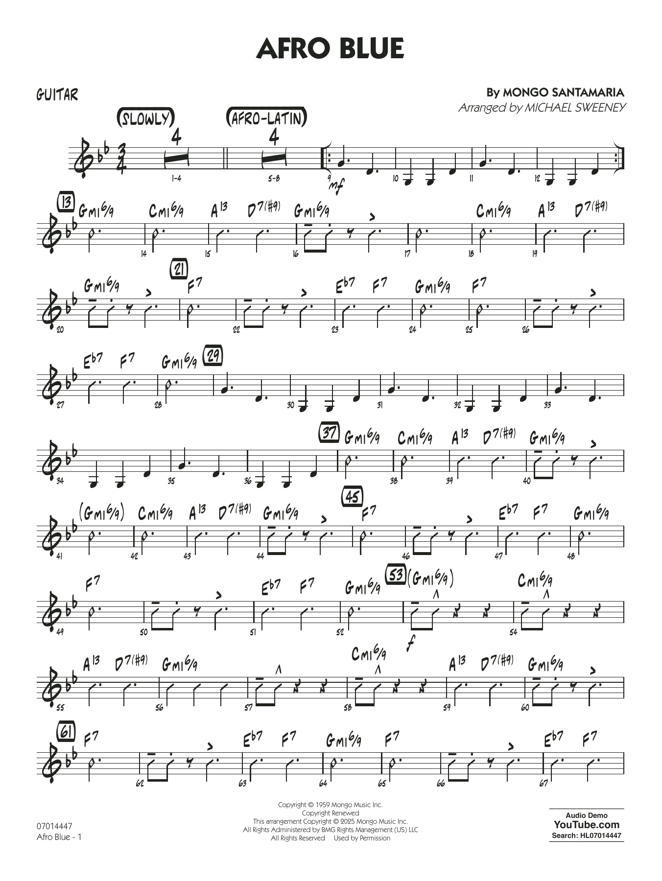 Afro Blue (arr. Michael Sweeney) - Guitar