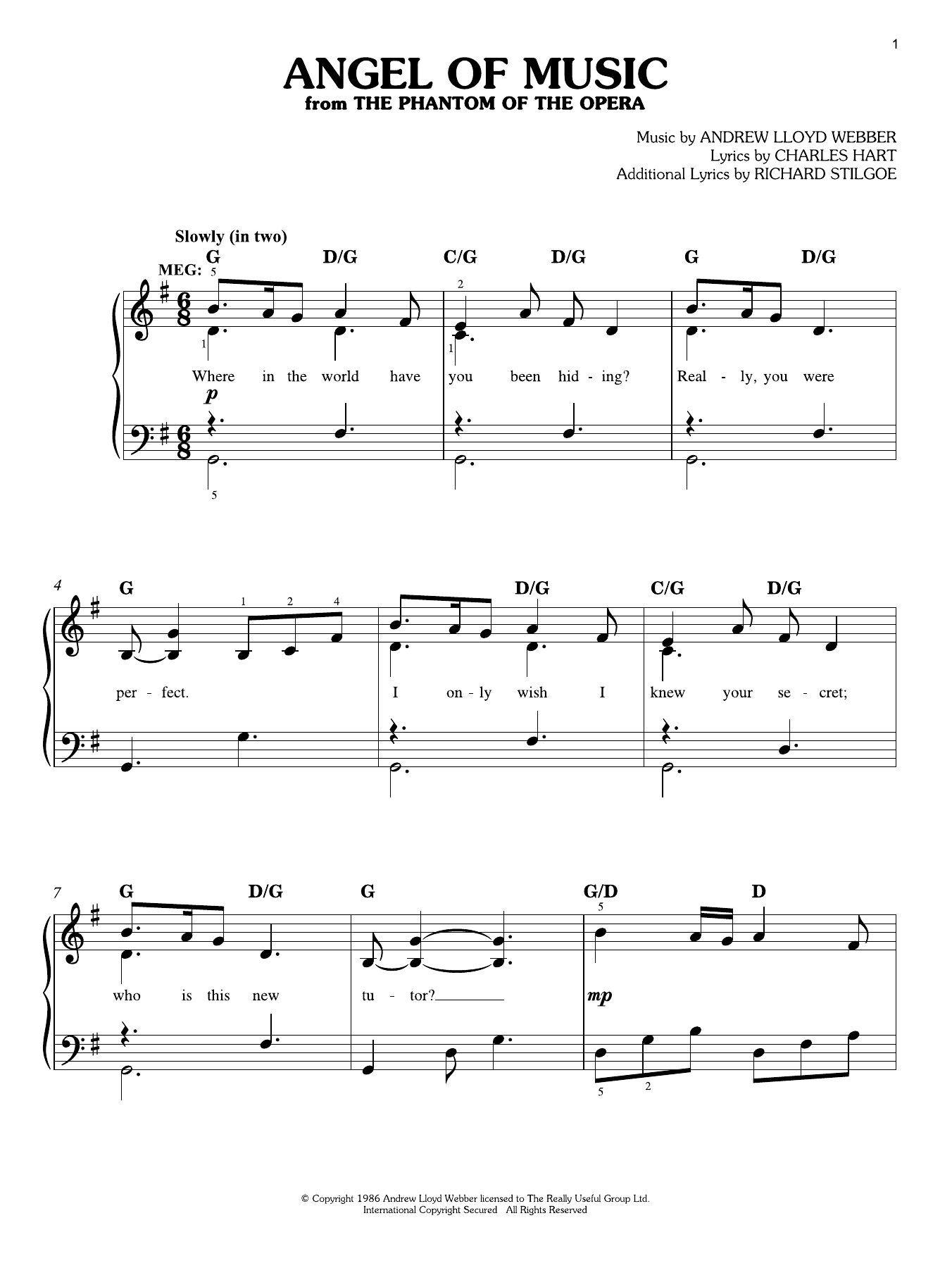 Angel Of Music (from The Phantom Of The Opera)