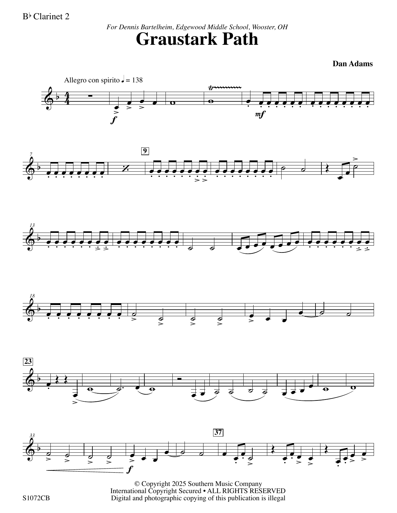 Graustark Path - Clarinet 2