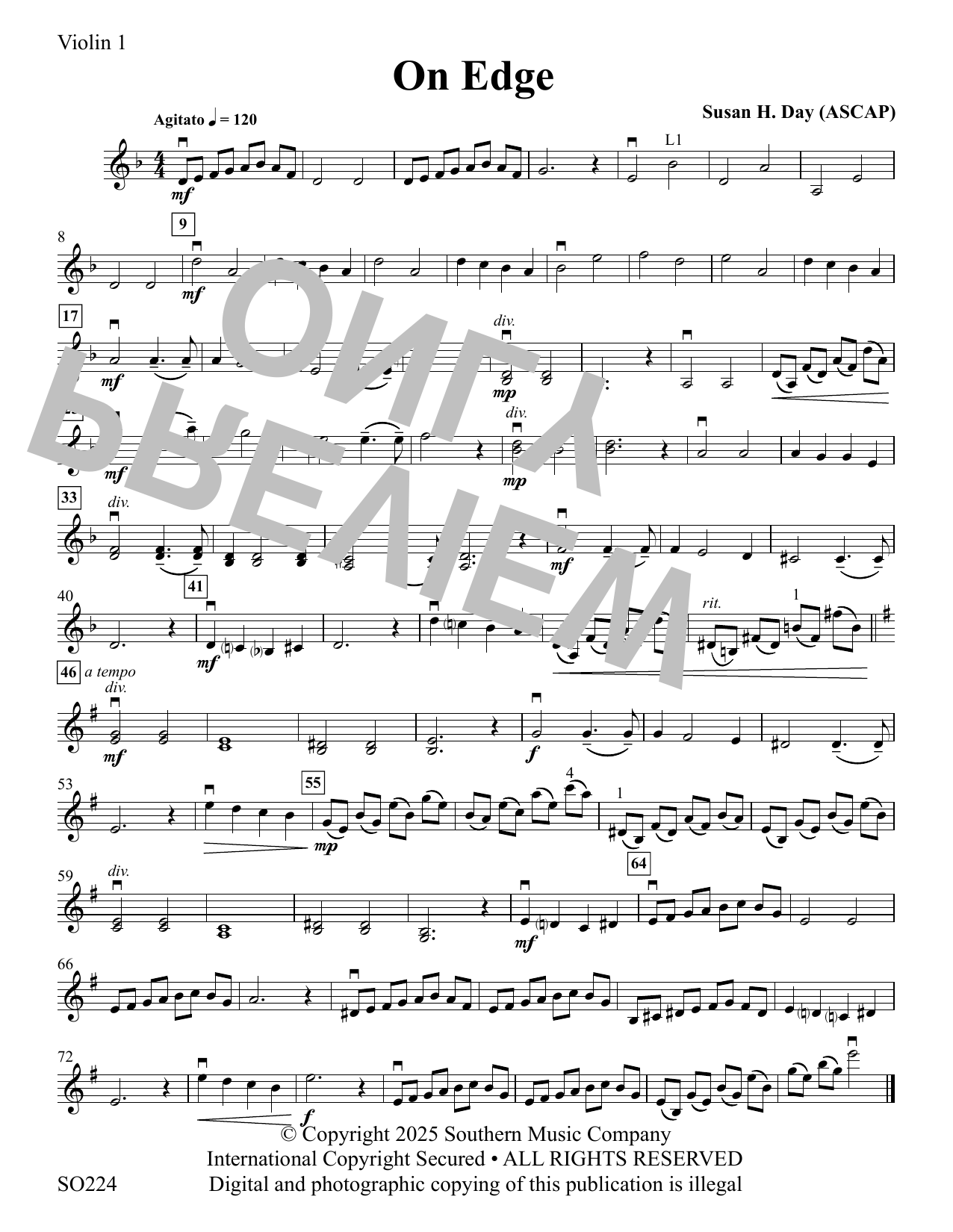 On Edge - Violin 1