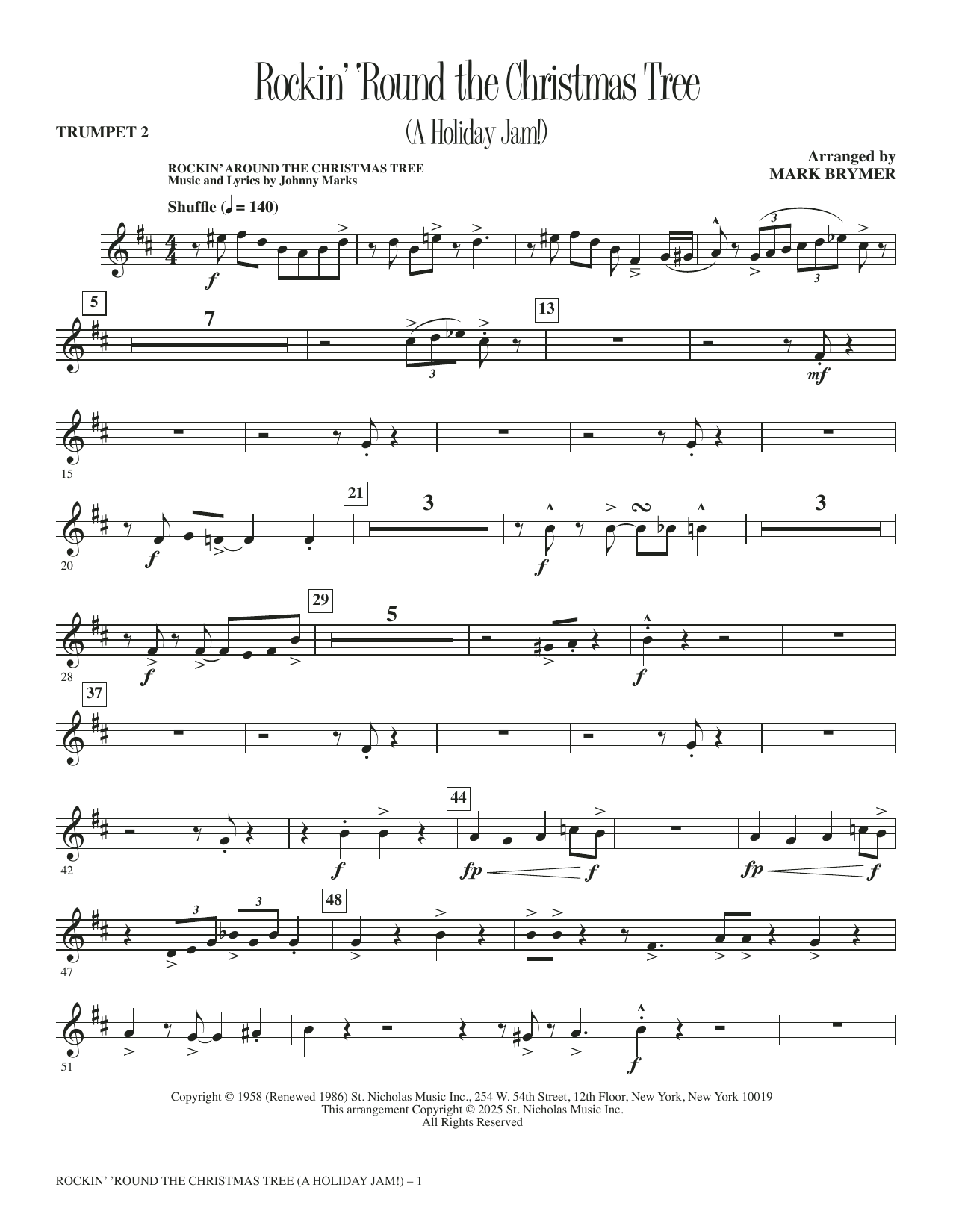 Rockin' 'Round The Christmas Tree (A Holiday Jam!) - Trumpet 2