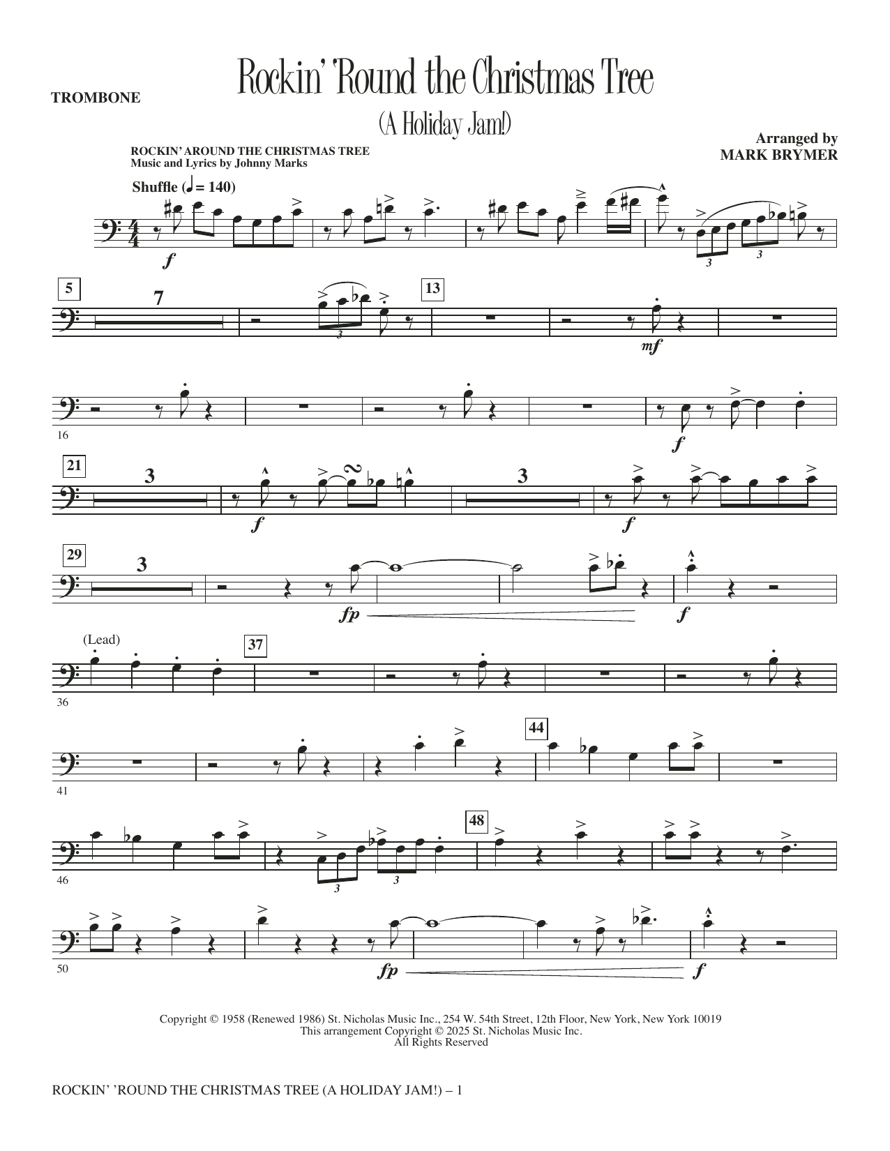 Rockin' 'Round The Christmas Tree (A Holiday Jam!) - Trombone