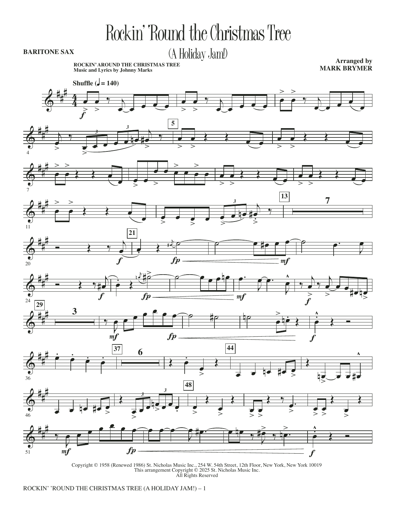 Rockin' 'Round The Christmas Tree (A Holiday Jam!) - Baritone Sax