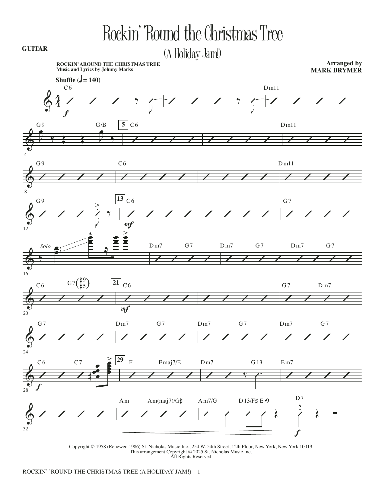 Rockin' 'Round The Christmas Tree (A Holiday Jam!) - Guitar