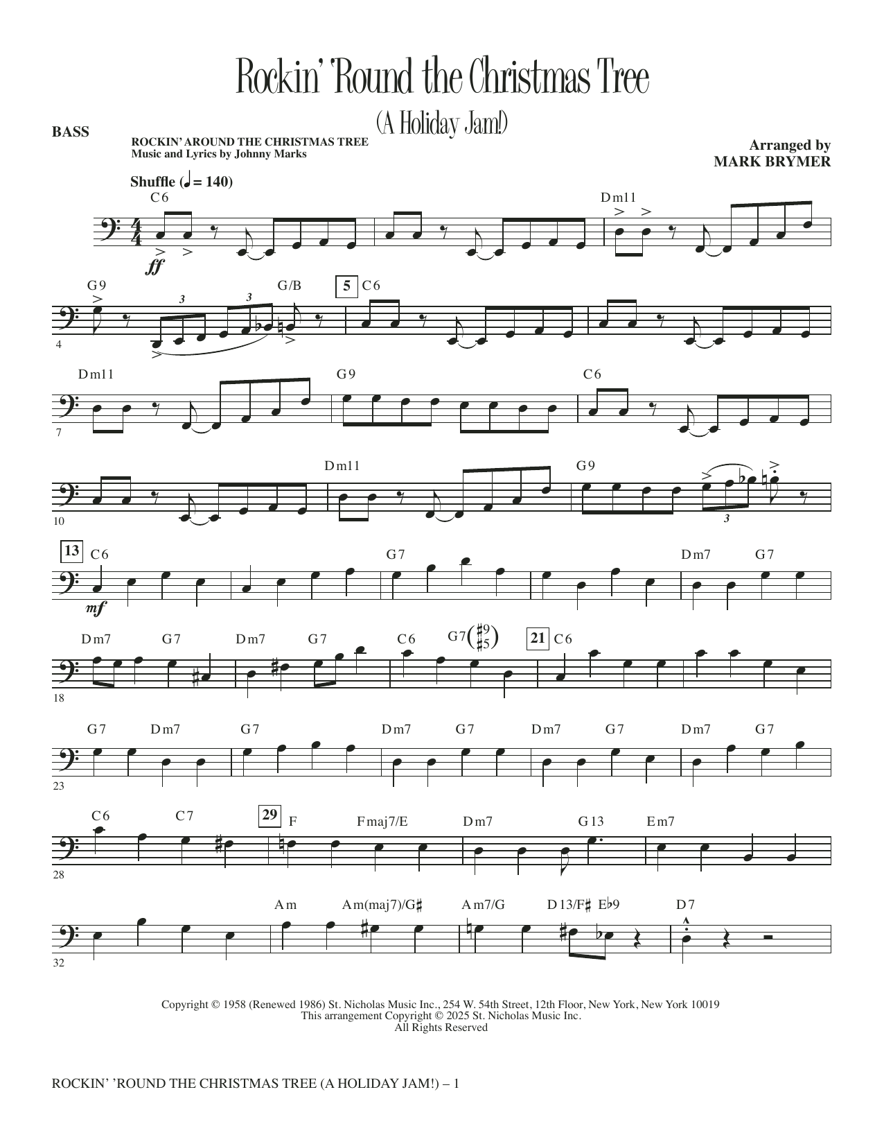 Rockin' 'Round The Christmas Tree (A Holiday Jam!) - Bass