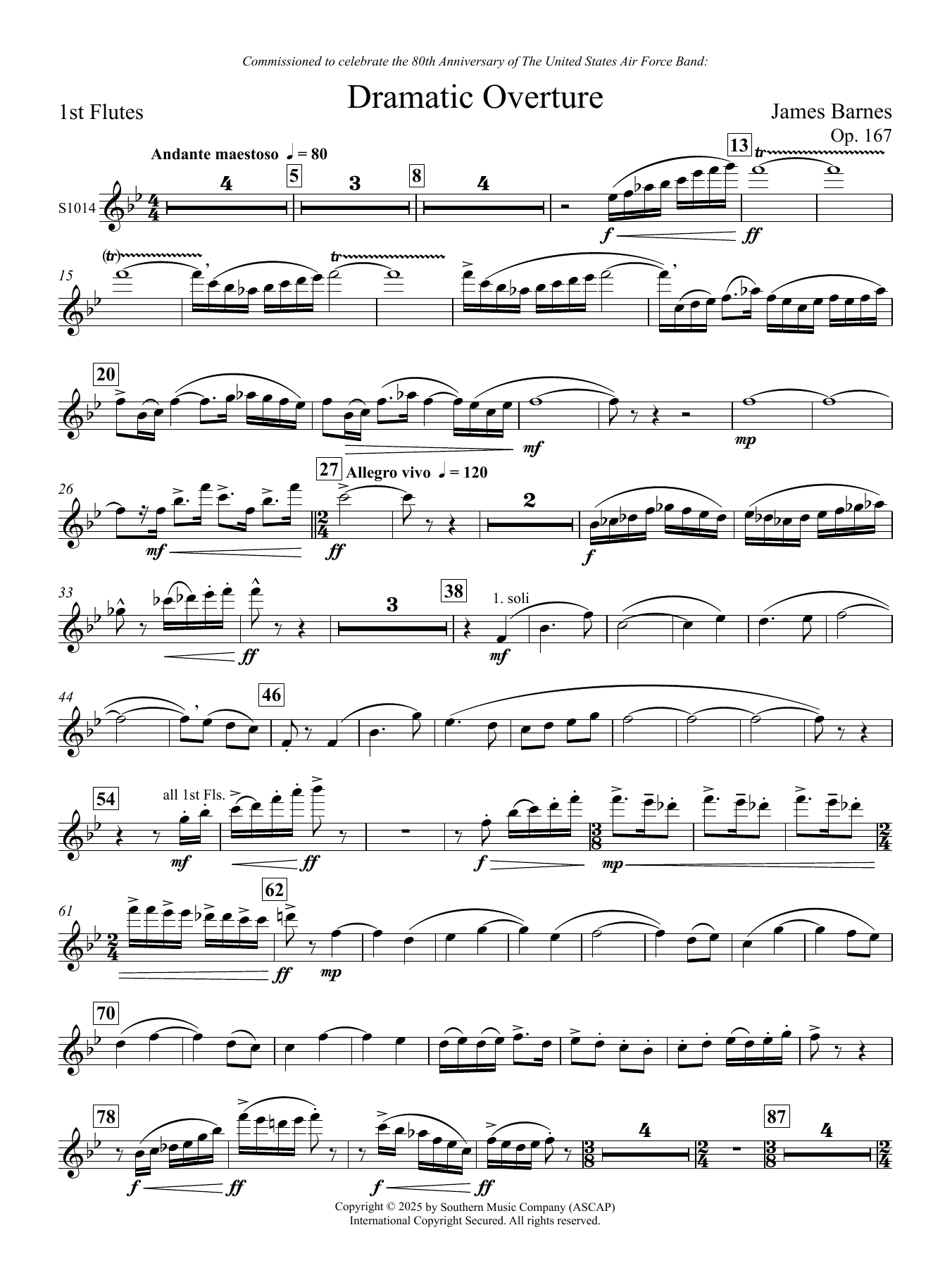 Dramatic Overture - Flute 1