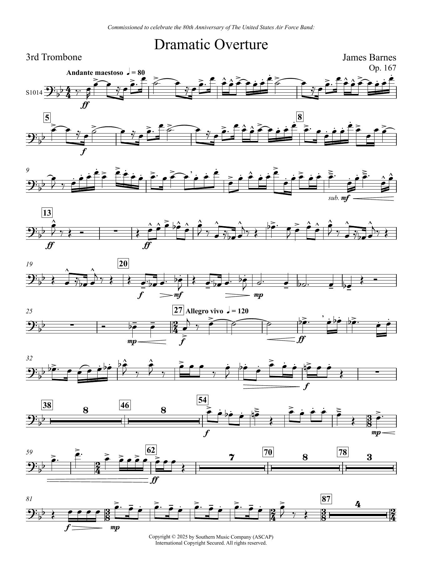 Dramatic Overture - Trombone 3