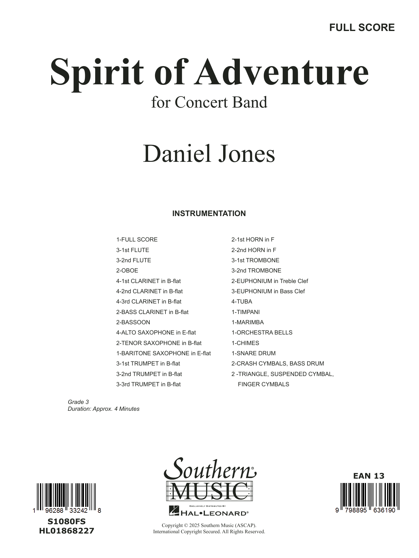 Spirit of Adventure: Concert Band Conductor Score & Parts
