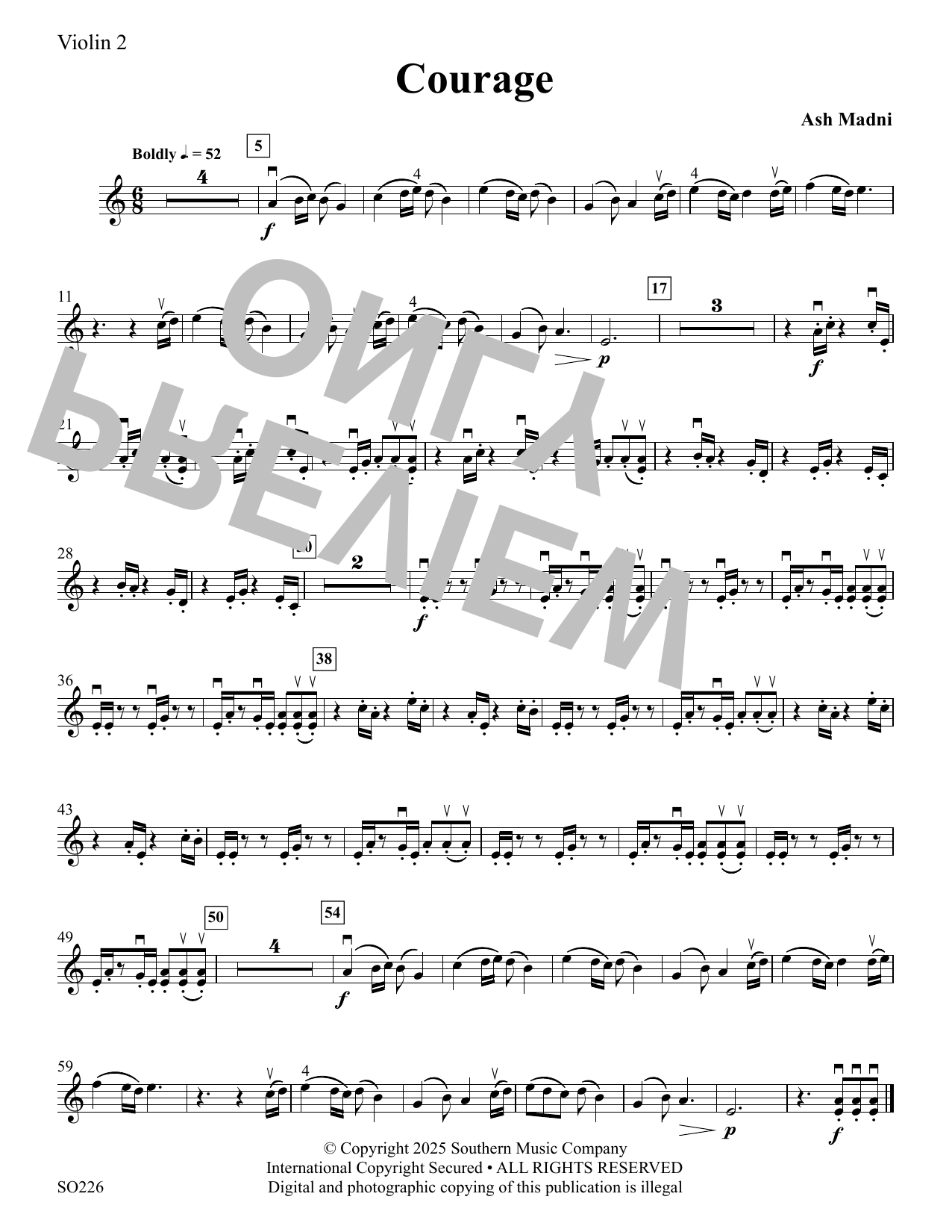 Courage - Violin 2
