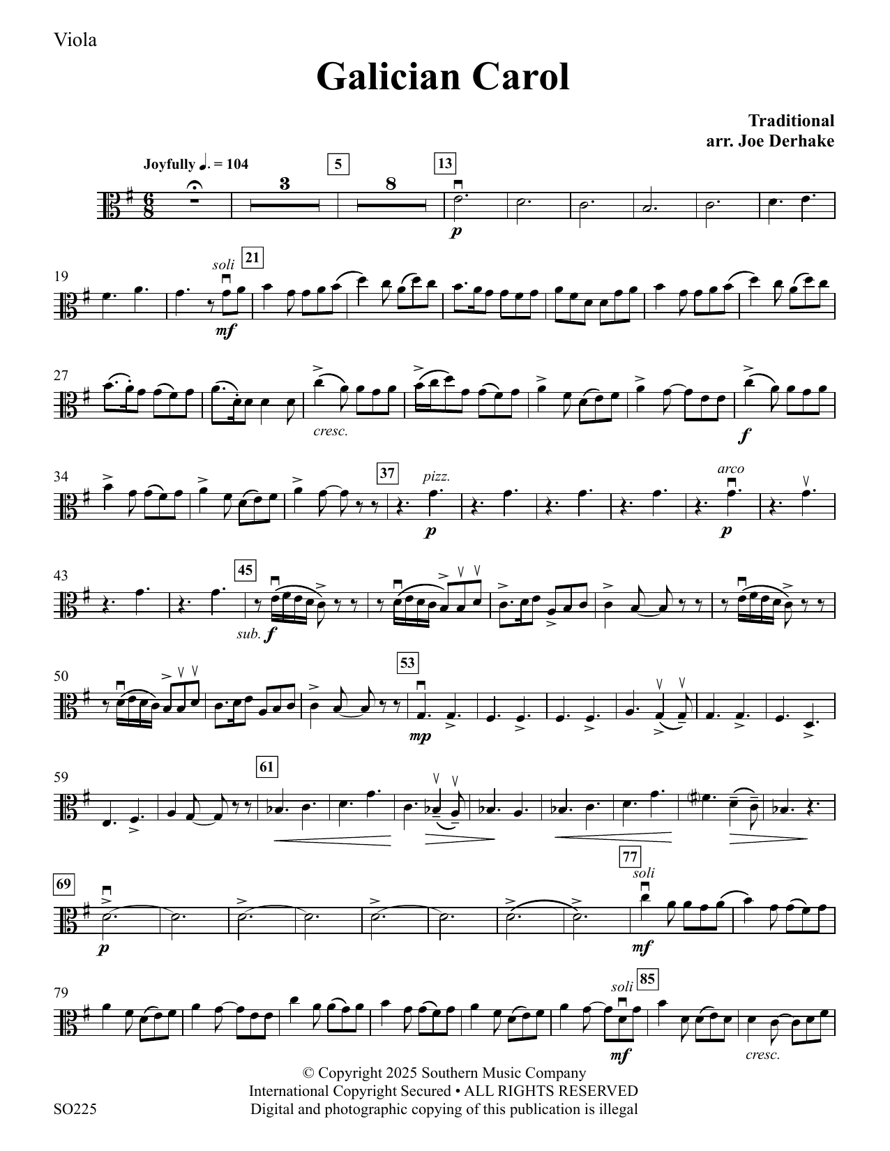 Galician Carol - Viola