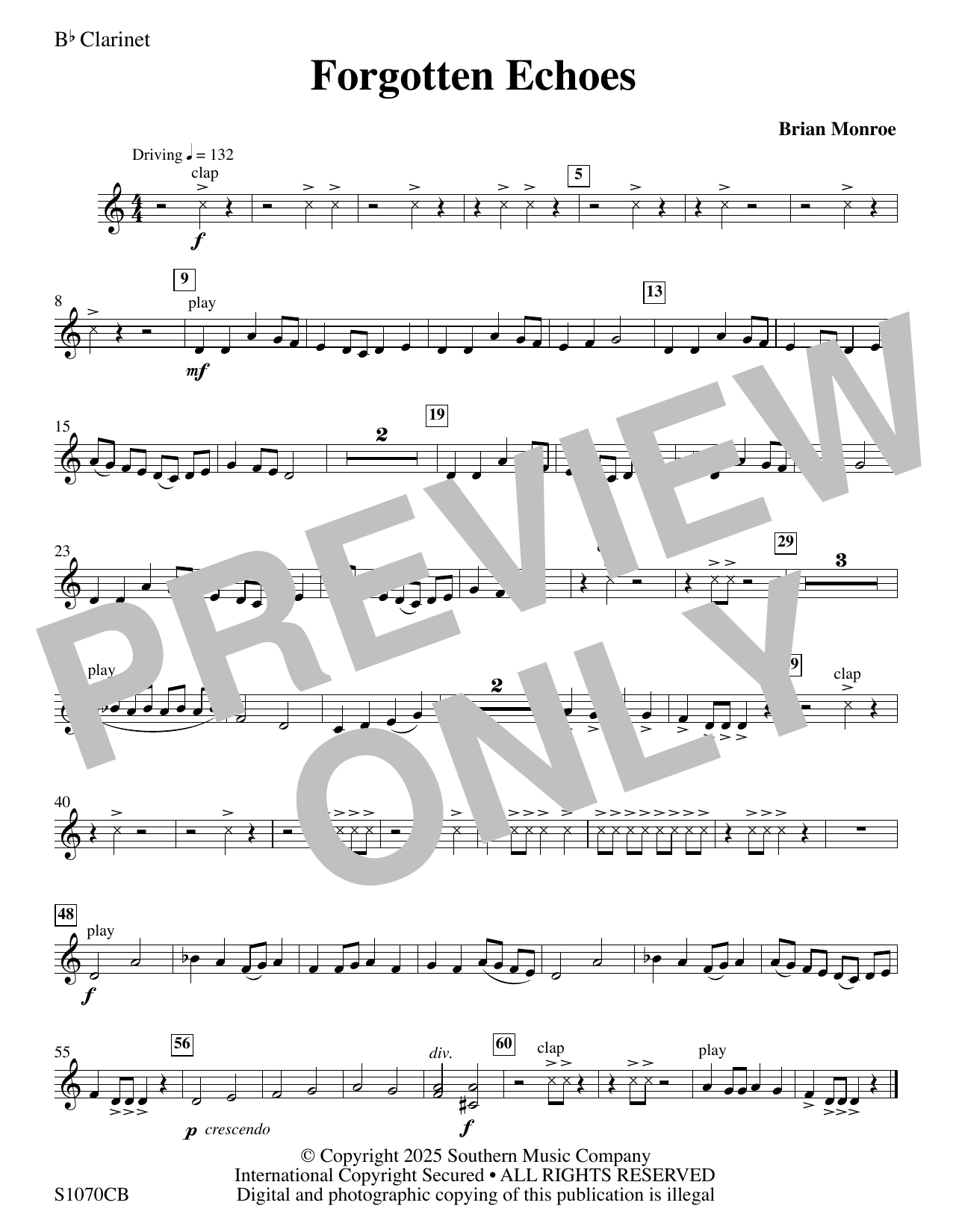Forgotten Echoes - Clarinet