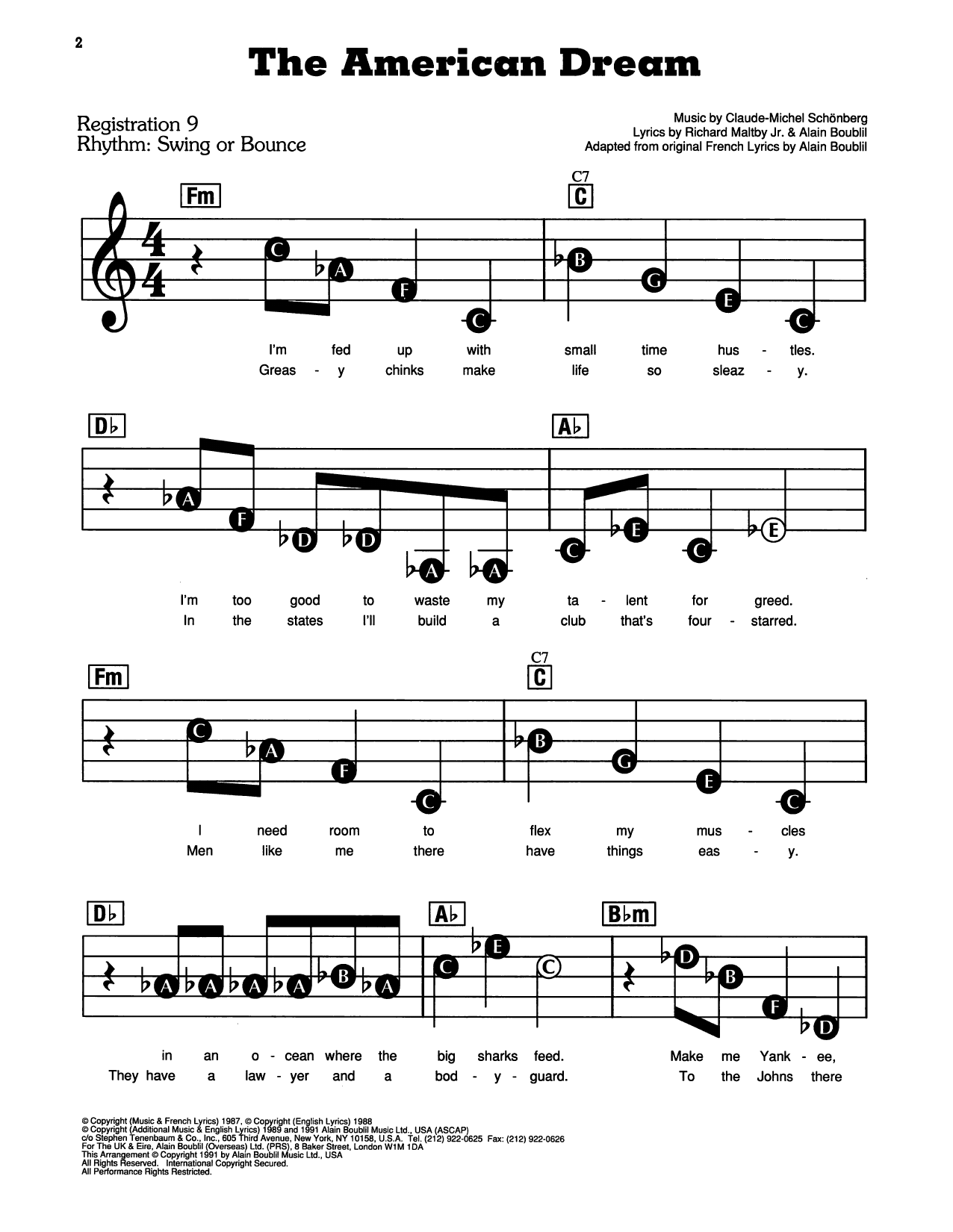 The American Dream (from Miss Saigon)