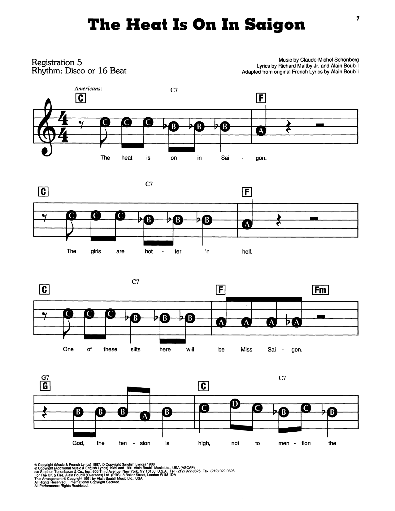 The Heat Is On In Saigon (from Miss Saigon)